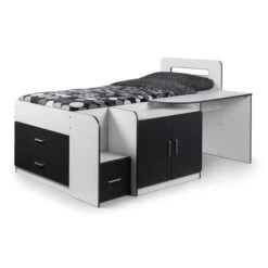 Cookie Cabin Bed, White & Grey -Julian Bowen 1000105410 alt02