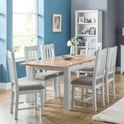 Richmond 4-6 Seater Rectangular Extendable Dining Table -Julian Bowen 1000136969 alt05