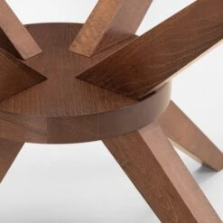 Chelsea 4 Seater Round Dining Table, Brown Wood, Glass -Julian Bowen 1000157378 alt01