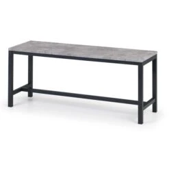 Staten 4 Seater Rectangular Dining Table With 2 Benches, Grey -Julian Bowen 1000163875 alt06