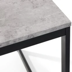 Staten 4 Seater Rectangular Dining Table With 2 Benches, Grey -Julian Bowen 1000163875 alt07