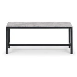 Staten 2 Seater Dining Bench, Grey, 121cm 12 Staten 2 Seater Dining Bench, Grey, 121cm -Julian Bowen 1000163876 alt02