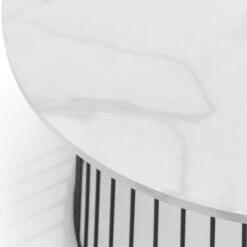 Broadway Round Coffee Table, White Faux Marble -Julian Bowen 1000169285 alt02