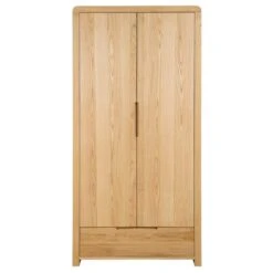 Curve Double 1 Drawer Wardrobe, Oak -Julian Bowen 1000169300 alt01