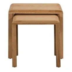 Curve Nest Of Tables, Oak 8 Curve Nest Of Tables, Oak -Julian Bowen 1000169308 alt02