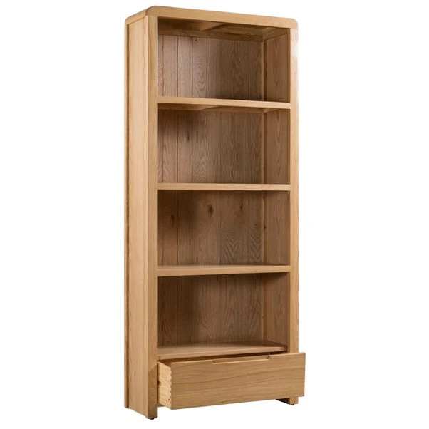 Curve Tall Bookcase, Oak 4 Curve Tall Bookcase, Oak - Image 2