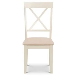 Davenport 6 Seater Rectangular Dining Table With 6 Chairs, Off White -Julian Bowen 1000169313 alt02