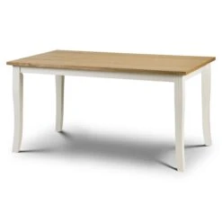 Davenport 6 Seater Rectangular Dining Table With 6 Chairs, Off White -Julian Bowen 1000169313 alt03