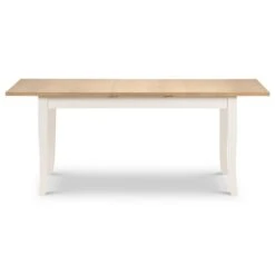 Davenport 4-6 Seater Rectangular Extendable Dining Table, Off White -Julian Bowen 1000169314 alt02