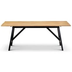 Hockley 6 Seater Rectangular Dining Table With 4 Chairs And Bench, Black -Julian Bowen 1000169329 alt01