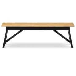 Hockley 6 Seater Rectangular Dining Table With 4 Chairs And Bench, Black -Julian Bowen 1000169329 alt07