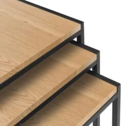 Tribeca Nest Of 3 Tables, Oak -Julian Bowen 1000169350 alt02