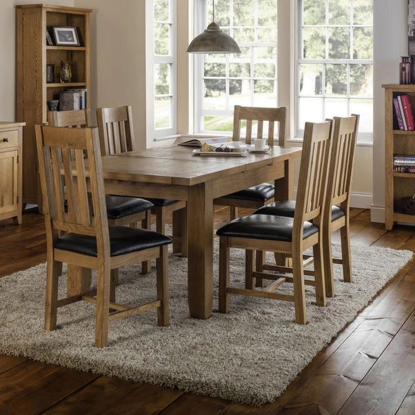 Astoria 4-6 Seater Rectangular Extendable Dining Table With 4 Chairs, Solid Oak 4 Astoria 4-6 Seater Rectangular Extendable Dining Table With 4 Chairs, Solid Oak - Image 2