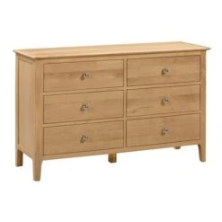 Cotswold Wide 6 Drawer Chest, Oak -Julian Bowen 1000169821 alt02