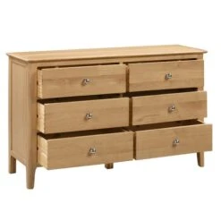 Cotswold Wide 6 Drawer Chest, Oak -Julian Bowen 1000169821 alt03