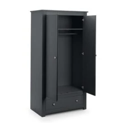 Radley Double Wardrobe, Dark Grey & Pine -Julian Bowen 1000169860 alt02