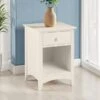 Cameo 1 Drawer Bedside Table, Stone -Julian Bowen 30304303