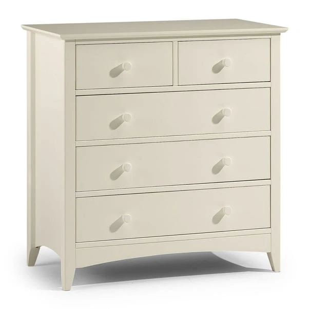 Cameo 5 Drawer Chest, Stone 4 Cameo 5 Drawer Chest, Stone - Image 2