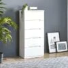 Manhattan Slim 5 Drawer Chest, White -Julian Bowen 30304314