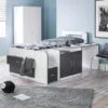 Cookie Cabin Bed, White & Grey