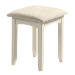 Cameo Dressing Table Stool, White & Pine