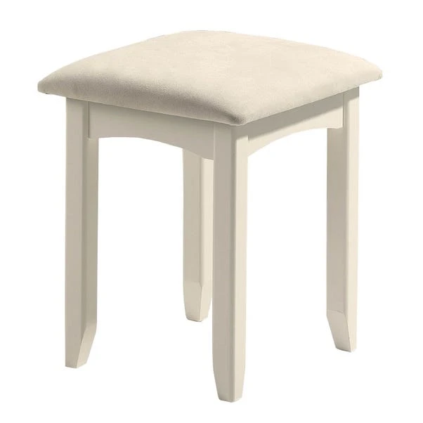 Cameo Dressing Table Stool, White & Pine 3 Cameo Dressing Table Stool, White & Pine