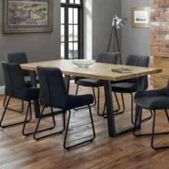 Brooklyn 6 Seater Rectangular Dining Table, Oak
