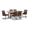 Brooklyn 6 Seater Rectangular Dining Table With 6 Chairs, Solid Oak 1 Brooklyn 6 Seater Rectangular Dining Table With 6 Chairs, Solid Oak -Julian Bowen 30667032
