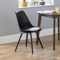 Kari Set Of 2 Dining Chairs, Faux Leather 22 Kari Set Of 2 Dining Chairs, Faux Leather -Julian Bowen 30690012