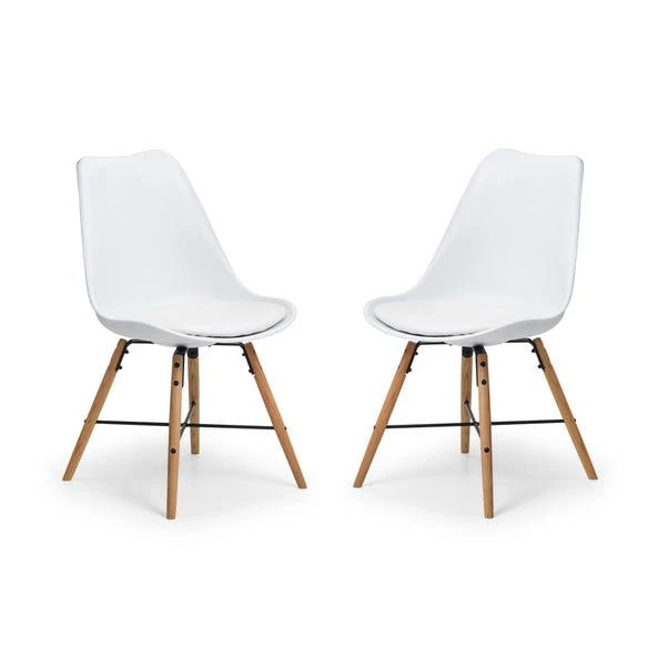 Kari Set Of 2 Dining Chairs, Faux Leather 4 Kari Set Of 2 Dining Chairs, Faux Leather - Image 2