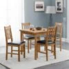 Coxmoor 2-4 Seater Square Extendable Dining Table With 4 Chairs, Solid Oak 1 Coxmoor 2-4 Seater Square Extendable Dining Table With 4 Chairs, Solid Oak -Julian Bowen 30705731