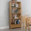Curve Tall Bookcase, Oak -Julian Bowen 30705742