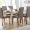 Davenport 4-6 Seater Rectangular Extendable Dining Table, Off White -Julian Bowen 30705747