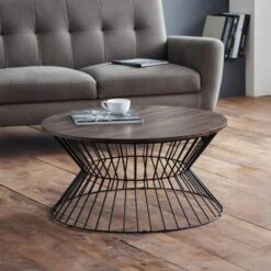 Jersey Round Wire Coffee Table -Julian Bowen 30705767
