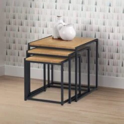 Tribeca Nest Of 3 Tables, Oak