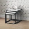 Tribeca Nest Of 3 Tables, White Marble -Julian Bowen 30705855