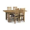 Astoria 4-6 Seater Rectangular Extendable Dining Table With 4 Chairs, Solid Oak 1 Astoria 4-6 Seater Rectangular Extendable Dining Table With 4 Chairs, Solid Oak -Julian Bowen 30708484