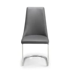 Como Set Of 2 Dining Chairs, Grey Faux Leather -Julian Bowen 30708591 alt03
