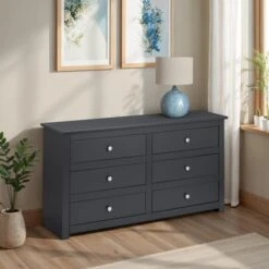 Radley 6 Drawer Chest, Dark Grey