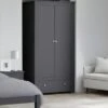 Radley Double Wardrobe, Dark Grey & Pine