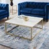Scala Coffee Table, Gold And Marble Effect -Julian Bowen 30765347