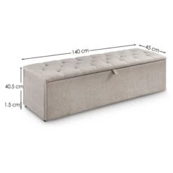 Ravello Chenille Ottoman -Julian Bowen 30783248 alt02