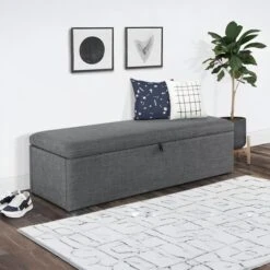 Sorrento Linen Ottoman 25 Sorrento Linen Ottoman -Julian Bowen 30783252