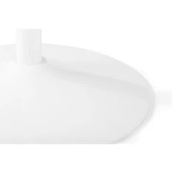 Blanco 4 Seater Round Pedestal Dining Table, White -Julian Bowen 30794144 alt02