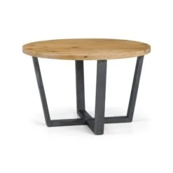 Brooklyn 4 Seater Round Dining Table, Oak -Julian Bowen 30794154 alt01