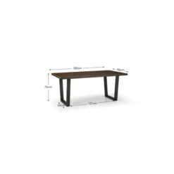 Brooklyn 6 Seater Rectangular Dining Table, Oak 14 Brooklyn 6 Seater Rectangular Dining Table, Oak -Julian Bowen 30794156 alt03