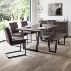 Brooklyn 6 Seater Rectangular Dining Table, Oak 17 Brooklyn 6 Seater Rectangular Dining Table, Oak -Julian Bowen 30794156 alt06