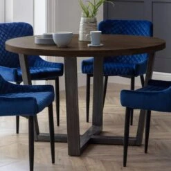 Brooklyn 4 Seater Round Dining Table, Oak