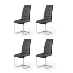 Calabria Set Of 4 Dining Chairs, Velvet -Julian Bowen 30794167 alt02