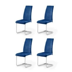 Calabria Set Of 4 Dining Chairs, Velvet -Julian Bowen 30794168 alt01